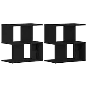 Noční skříňka 2 pcs Černý dub 50 x 30 x 51,5 cm - obrázek 2