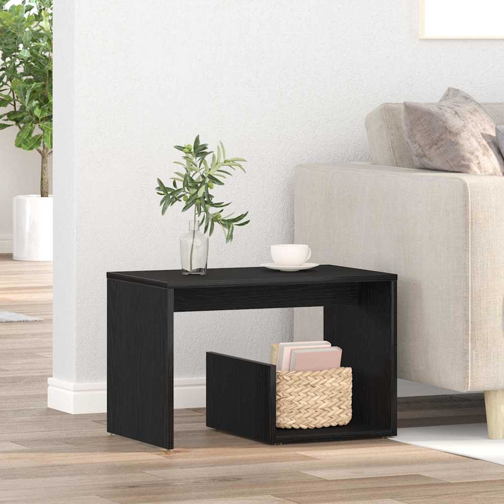 странична масичка vidaXL Черен дъб 59x36x38 см Инженерна дървесина