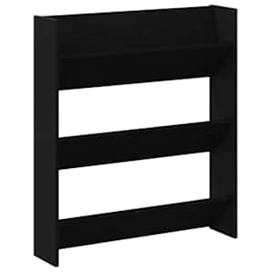 vidaXL Kinga kapp 80 x 18 x 90 cm Tehispuit Must tamm