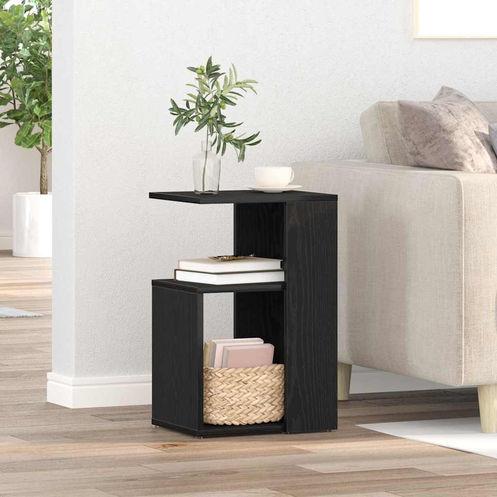 странична масичка vidaXL Черен дъб 36x30x56 см Инженерна дървесина
