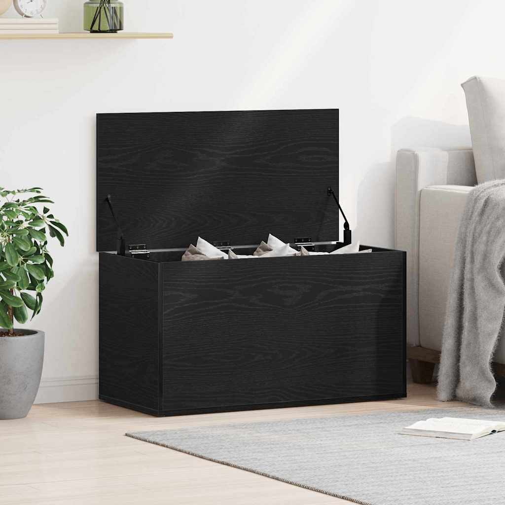 Úložná truhla Čierna Dub 84x42x46 cm Z kompozitného dreva 862633