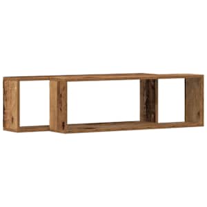 vidaXL Seinakarbid 2 tk Vana puit 80 x 15 x 26 cm Tehispuit