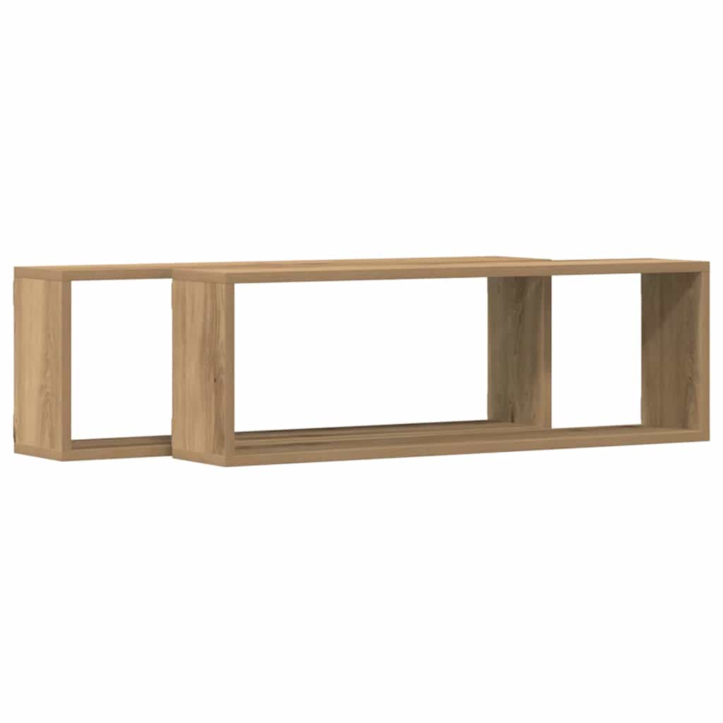 Seinähyllyt 2 kpl Artisan Tammi 80x15x26 cm Tekninen puu