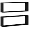 vidaXL Seinakarbid 2 tk Must tamm 80 x 15 x 26 cm Tehispuit