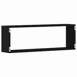 Nástěnné poličky s policí 2 pcs Černý dub 80 x 15 x 26 cm - obrázek 9