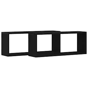Nástěnné poličky s policí 2 pcs Černý dub 60 x 15 x 23 cm - obrázek 5