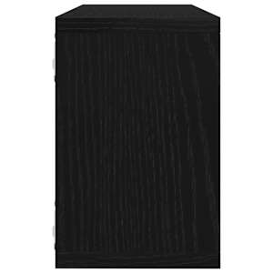 Nástěnné poličky s policí 2 pcs Černý dub 60 x 15 x 23 cm - obrázek 8