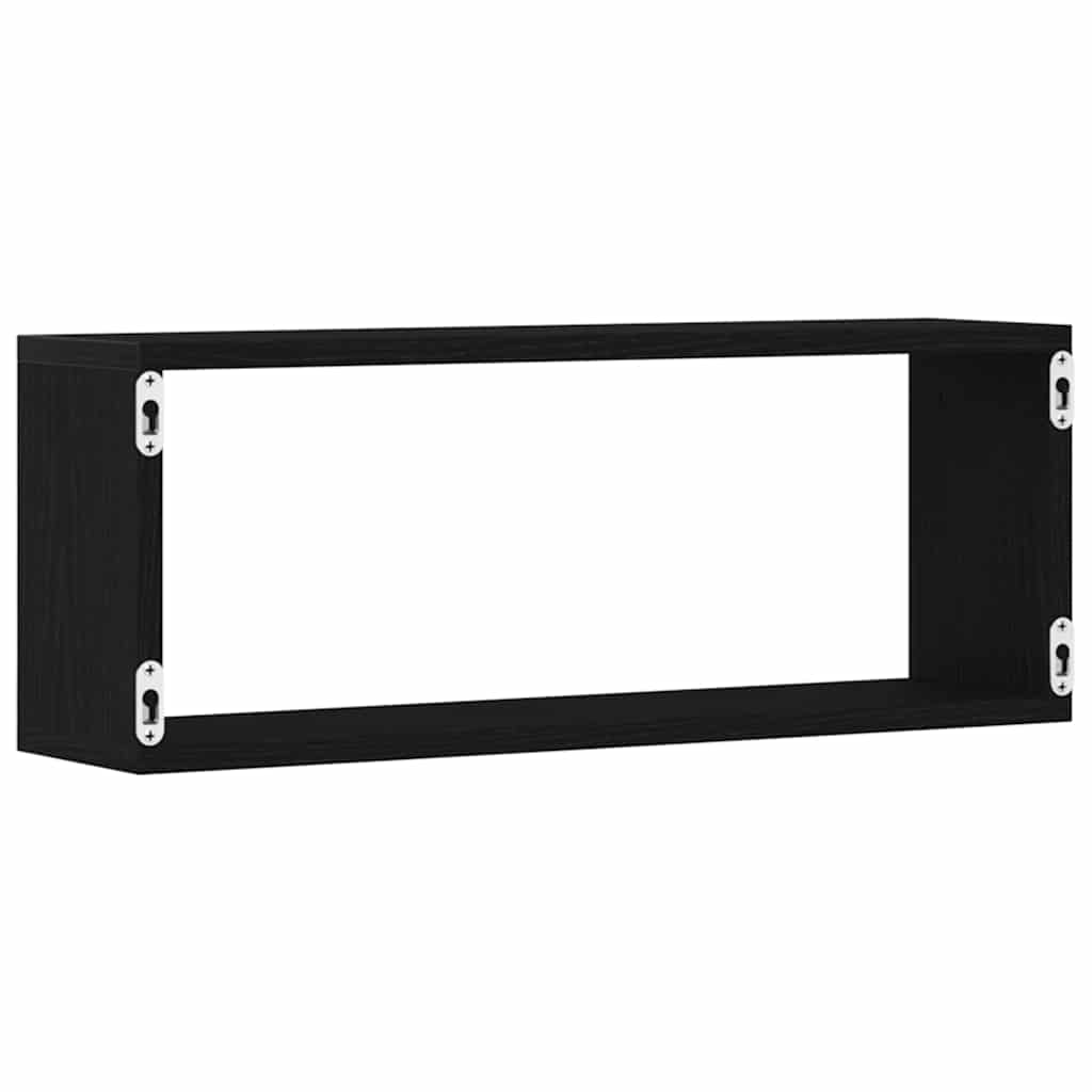Væghylder Sæt af 4 - Sort Eg - 60x15x23 cm - Lavet af Ingeniørtræ 9 8721158770455 wbg ba en hd 1