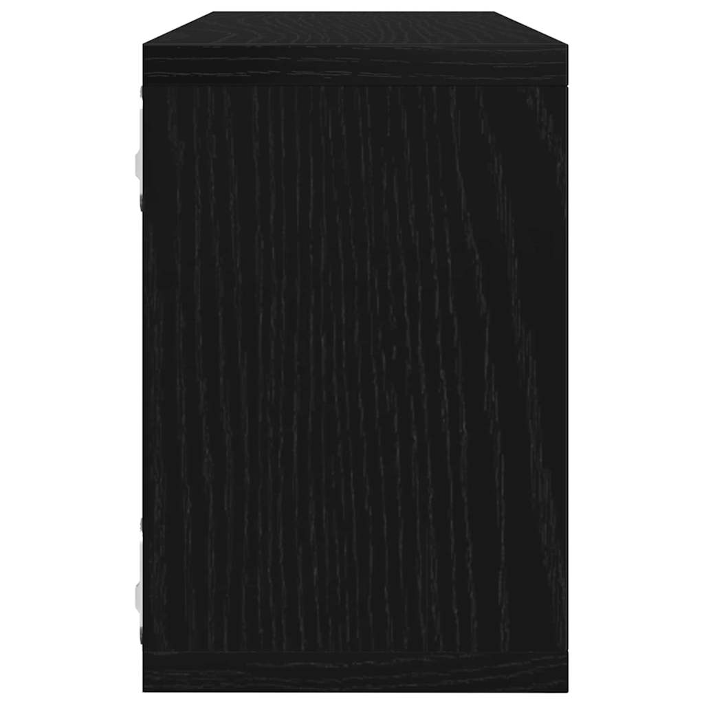 Væghylder Sæt af 4 - Sort Eg - 60x15x23 cm - Lavet af Ingeniørtræ 8 8721158770455 wbg si en hd 1
