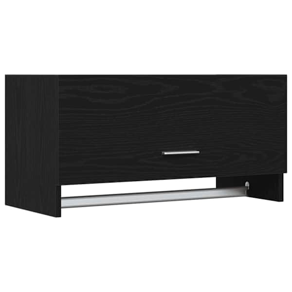 vidaXL Garderoobikapp Must tamm 70 x 32,5 x 35 cm Tehispuit