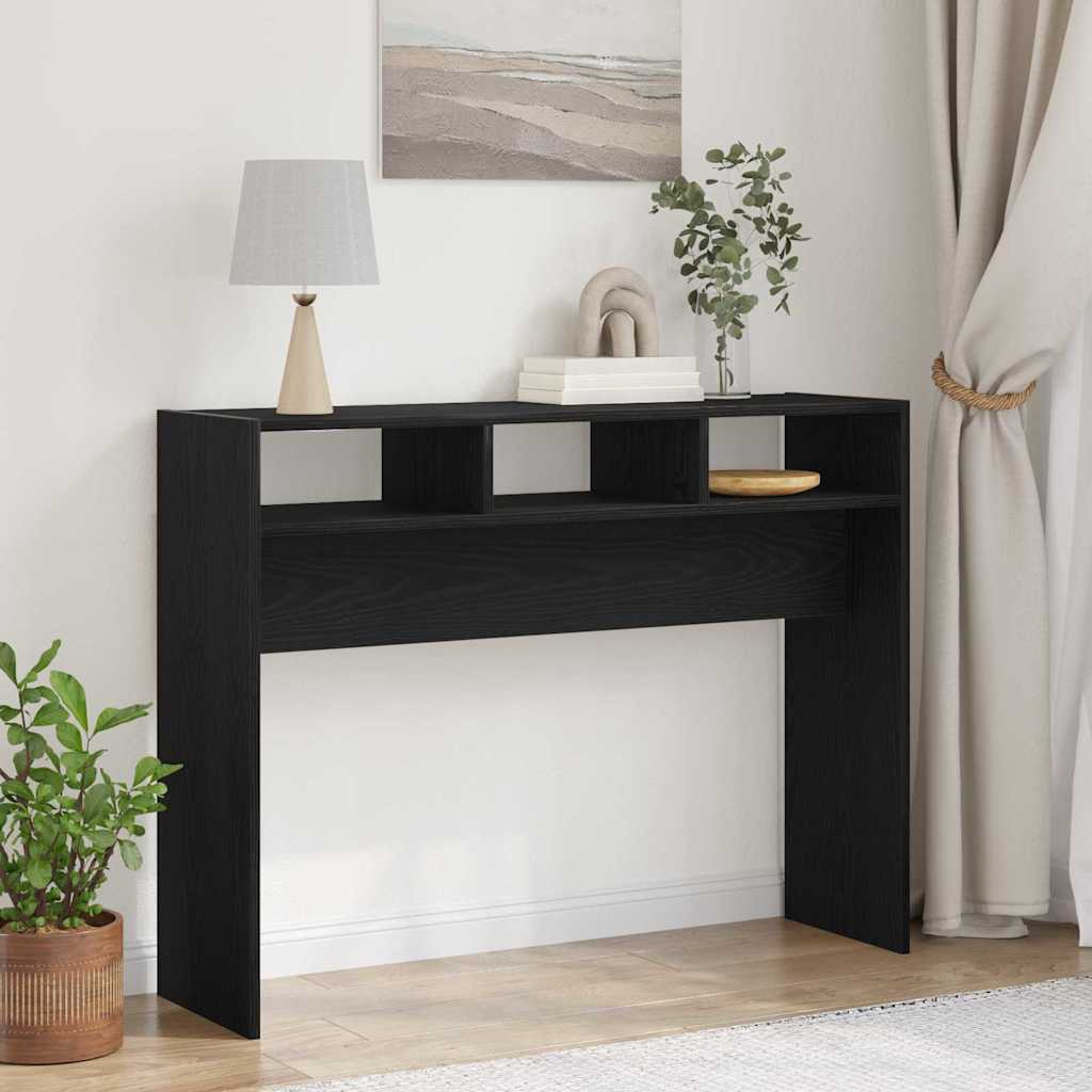 Конзолна маса Черен дъб 105x30x80 см Инженерна дървесина