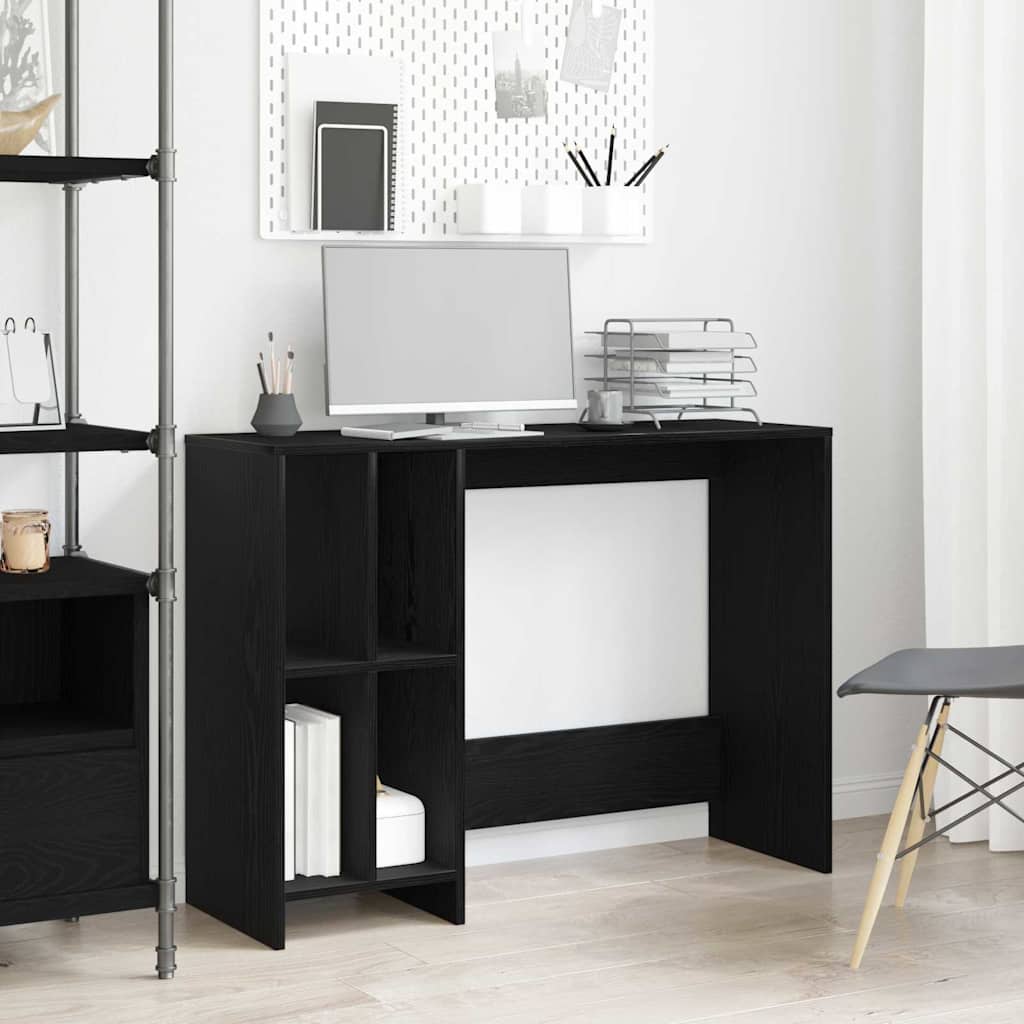 Bureau vidaXL Noir Chêne 102,5x35x75 cm en bois d'ingénierie