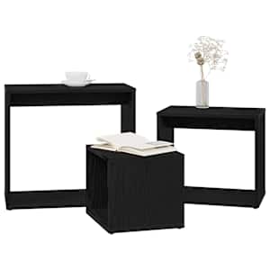 Nesting stůl 3 pcs Černý dub kompozitní dřevo - obrázek 3