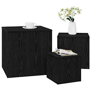 Nesting stůl 3 pcs Černý dub kompozitní dřevo - obrázek 3