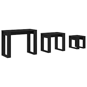 Hnízdové stolky 3 pcs Černý dub kompozitní dřevo - obrázek 6