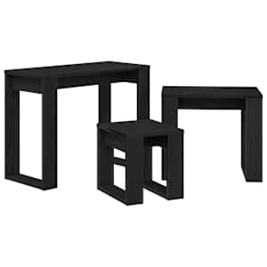 Hnízdové stolky 3 pcs Černý dub kompozitní dřevo - obrázek 5