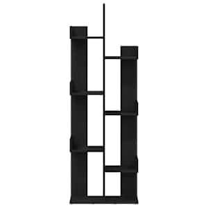 knihovna 8 úrovní 48 x 25,5 x 140 cm Kompozitní dřevo Černý dub - obrázek 6