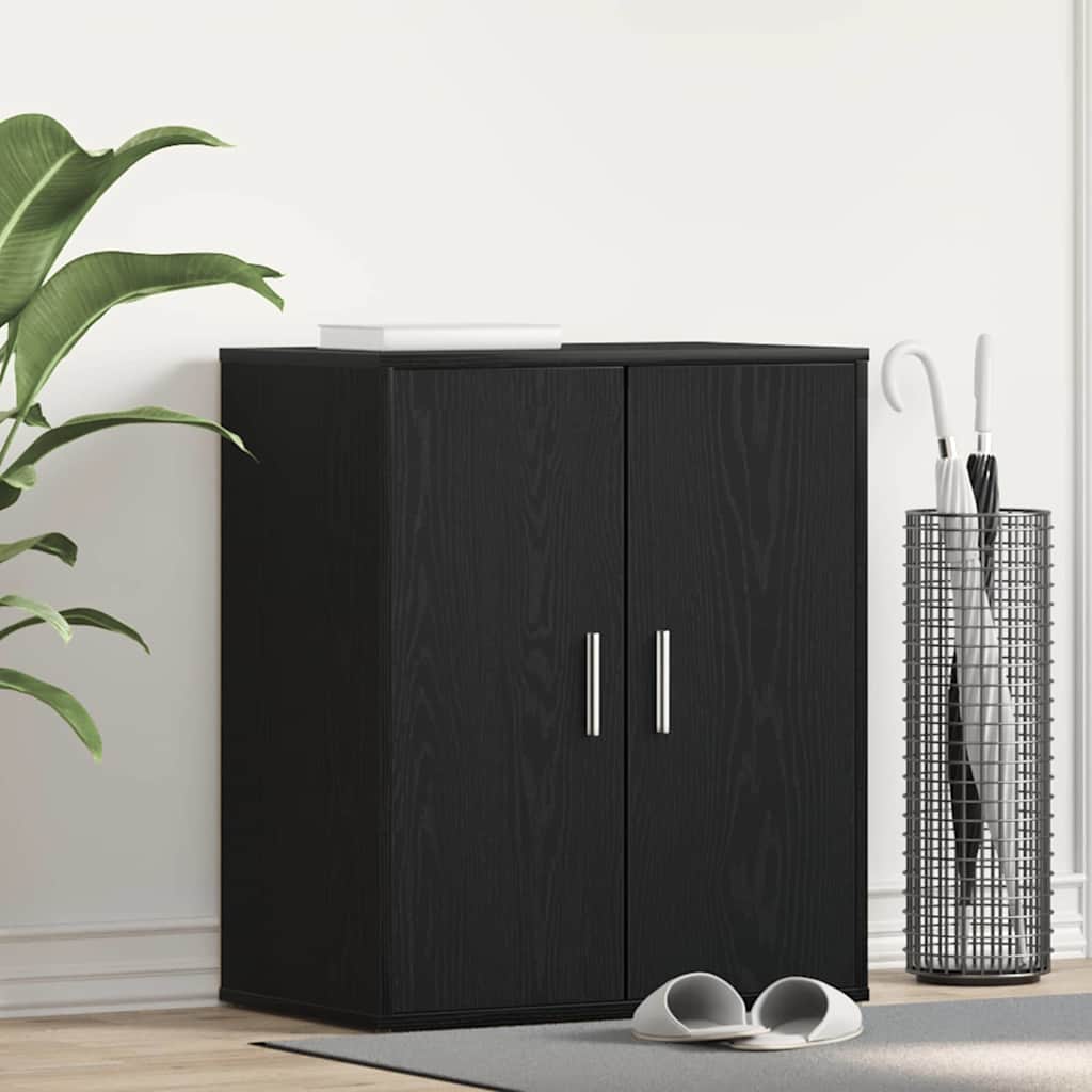 Kenkäsäilytyskaappi Musta Tammi 60x35x70 cm Tekninen Puu