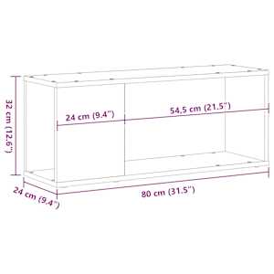Sestava TV skříněk Černý dub 80 x 24 x 32 cm kompozitní dřevo - obrázek 10
