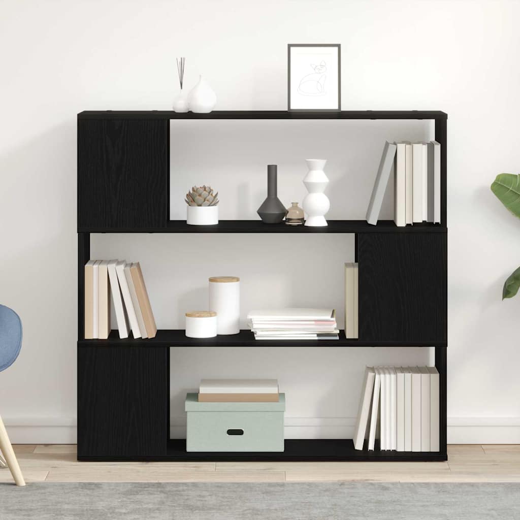 Bücherregal Schwarz Eiche 100x24x94 cm Holzwerkstoff