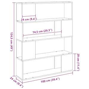 Sestava TV skříněk 100 x 24 x 124,5 cm Černý dub - obrázek 11