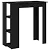 vidaXL Baarilaud 102 x 50 x 103,5 cm Tehispuit Must tamm