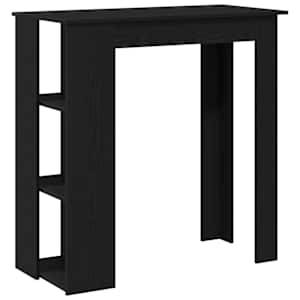 vidaXL Baarilaud 102 x 50 x 103,5 cm Tehispuit Must tamm