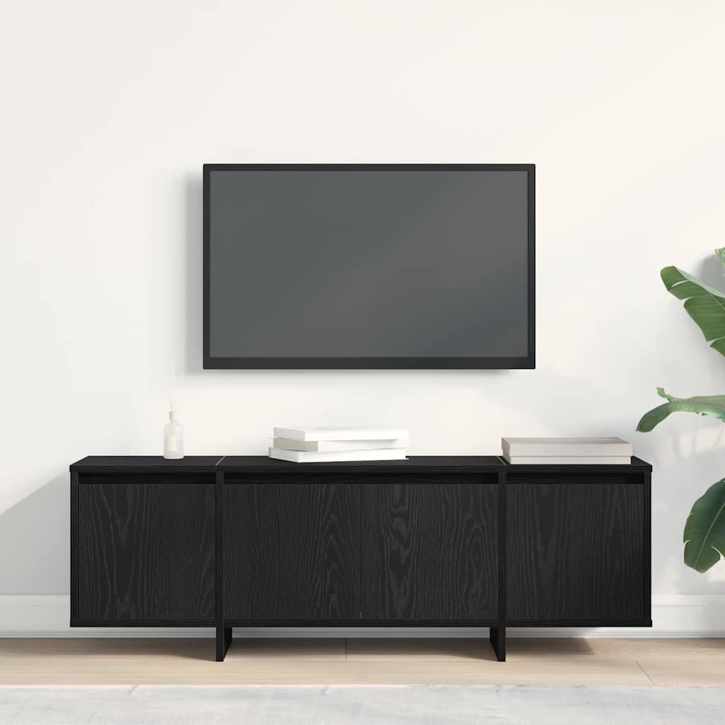 TV kapp mustast tammest, 120x30x40,5 cm, tehispuit
