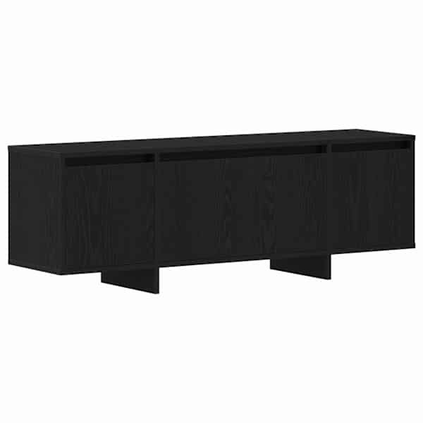 vidaXL Telerikapp 120 x 30 x 40,5 cm Must tamm Tehispuit