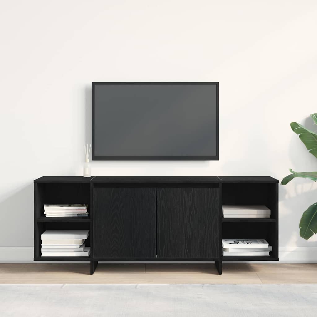 TV Stand - Schwarz Eiche - 120x30x40.5 cm - Aus Spanplatten