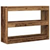 vidaXL Raamatukapp 2 tasandit 100 x 30 x 72 cm Tehispuit Vana puit