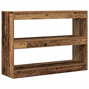 vidaXL Raamatukapp 2 tasandit 100 x 30 x 72 cm Tehispuit Vana puit