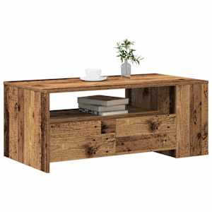 Konferenční stolek se zásuvkou Staré dřevo 102 x 55 x 43,5 cm - obrázek 3