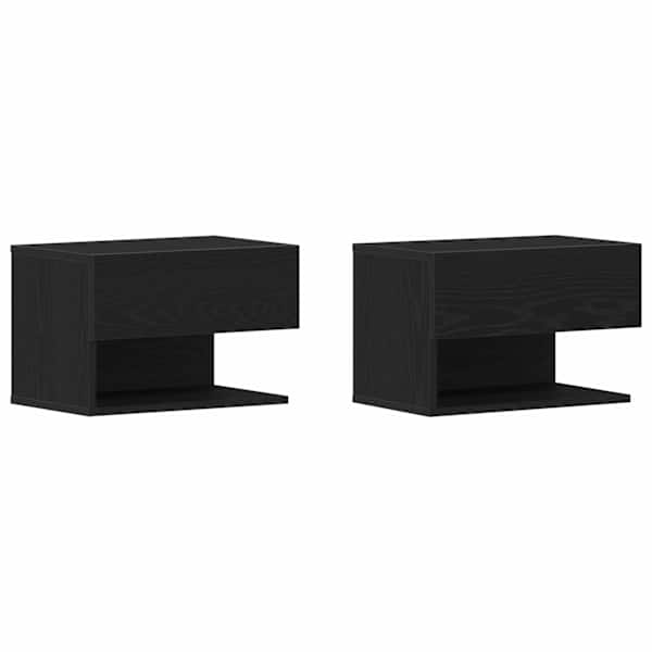vidaXL &Ouml;&ouml;lambi kapp 2 tk Must tamm 46 x 30 x 30 cm Tehispuit