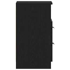 Noční skříňka 2 pcs Černý dub 40 x 35 x 65 cm kompozitní dřevo - obrázek 8