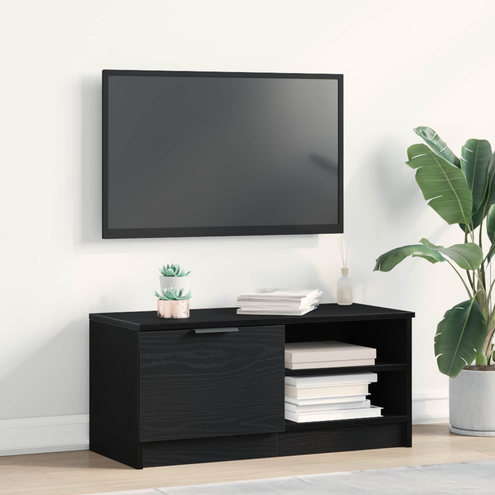 Televizní skříň Černý dub 80 x 35 x 36,5 cm kompozitní dřevo