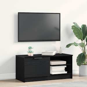 TV omarica Črna Orehovina 80 x 35 x 36,5 cm Konstruiran les