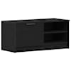 vidaXL Telerikapp 80 x 35 x 36,5 cm Must tamm Tehispuit