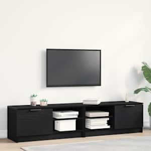 TV omarica 2 pcs Črna Orehovina 80 x 35 x 36,5 cm