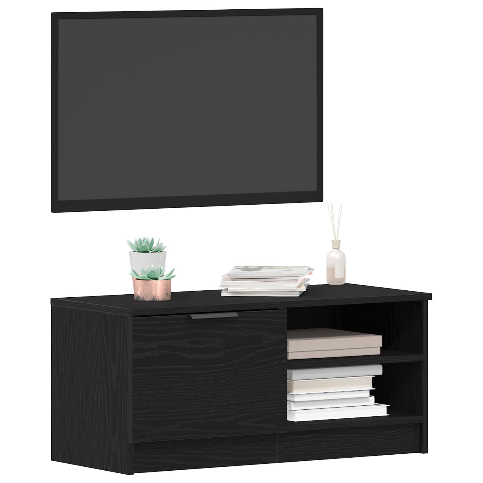 Televizní skříň 2 pcs Černý dub 80 x 35 x 36,5 cm - obrázek 3