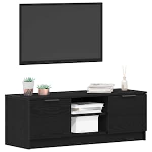Televizní skříň Černý dub 102 x 32 x 35.5 cm kompozitní dřevo - obrázek 3