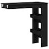 vidaXL Seinak baarilaud 102 x 45 x 103,5 cm Tehispuit Must tamm