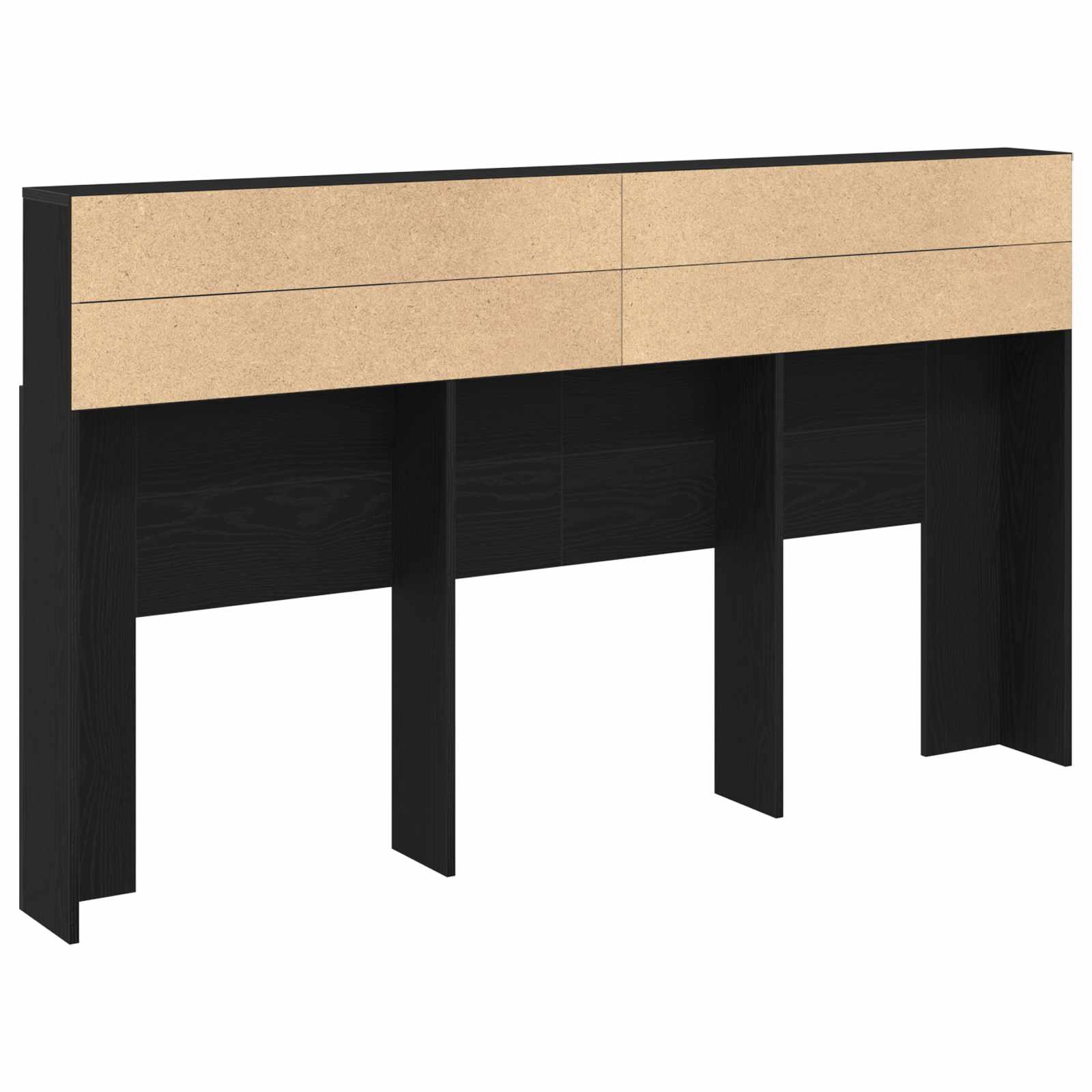Čelo postele se skříňkou s policí Černý dub 180 x 19 x 103,5 cm - obrázek 7