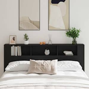 Čelo postele se skříňkou s čelo Černý dub 200 x 18,5 x 102,5 cm - obrázek 1
