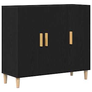 Servírovací skříň Černý dub 90 x 34 x 80 cm kompozitní dřevo - obrázek 2