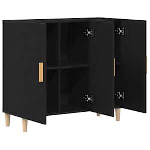 Servírovací skříň Černý dub 90 x 34 x 80 cm kompozitní dřevo - obrázek 5