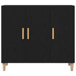 Servírovací skříň Černý dub 90 x 34 x 80 cm kompozitní dřevo - obrázek 7