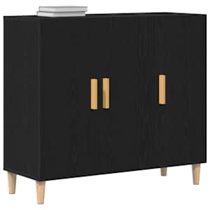 Servírovací skříň Černý dub 90 x 34 x 80 cm kompozitní dřevo - obrázek 3
