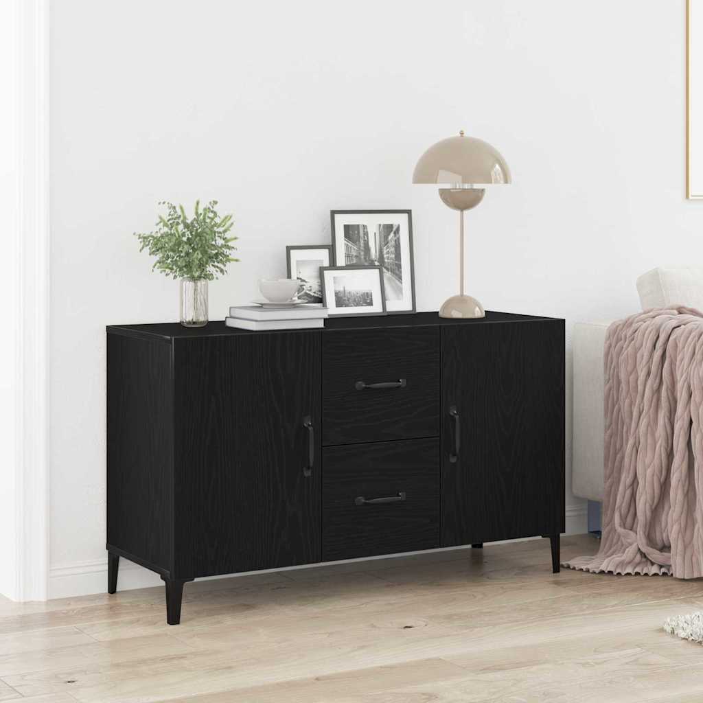 Čierny dubový sideboard - 100 x 36 x 60 cm - Vyrobený z technického dreva 862762