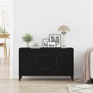 Servírovací skříň Černý dub 100 x 36 x 60 cm kompozitní dřevo - obrázek 4